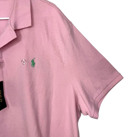 New Polo Ralph Lauren Classic Fit Pink Cotton Polo Shirt Men's Plus size XXL - Picture 4 of 8